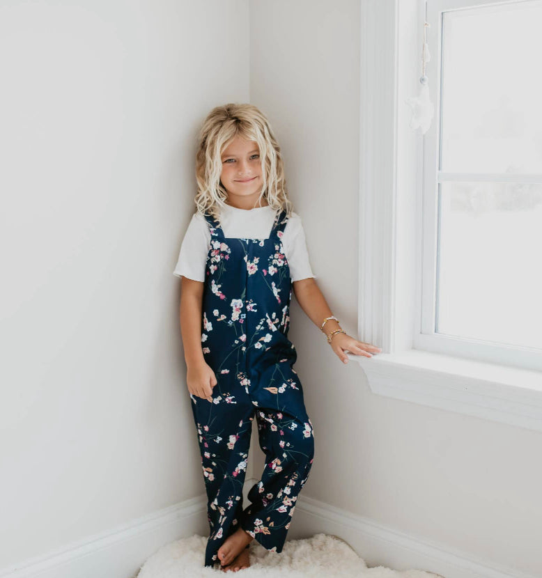Oopsie Daisy - Navy Floral Jumpsuit Set