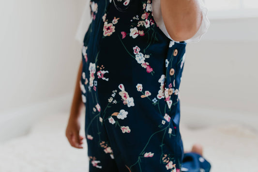 Oopsie Daisy - Navy Floral Jumpsuit Set