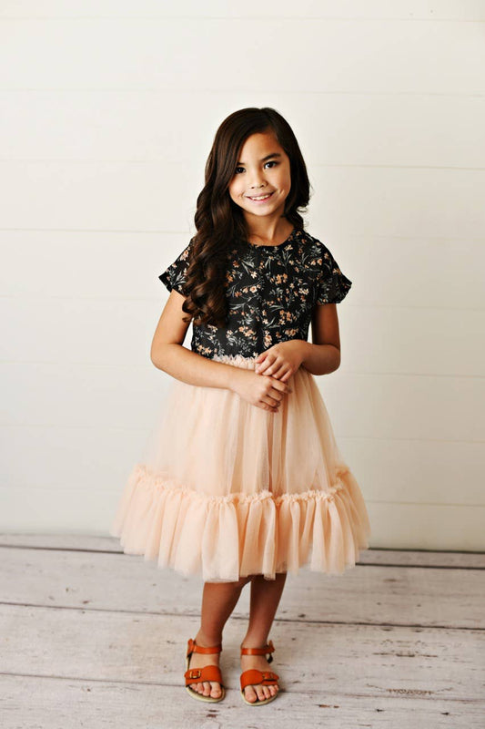 Oopsie Daisy - Peach Tulle Dress