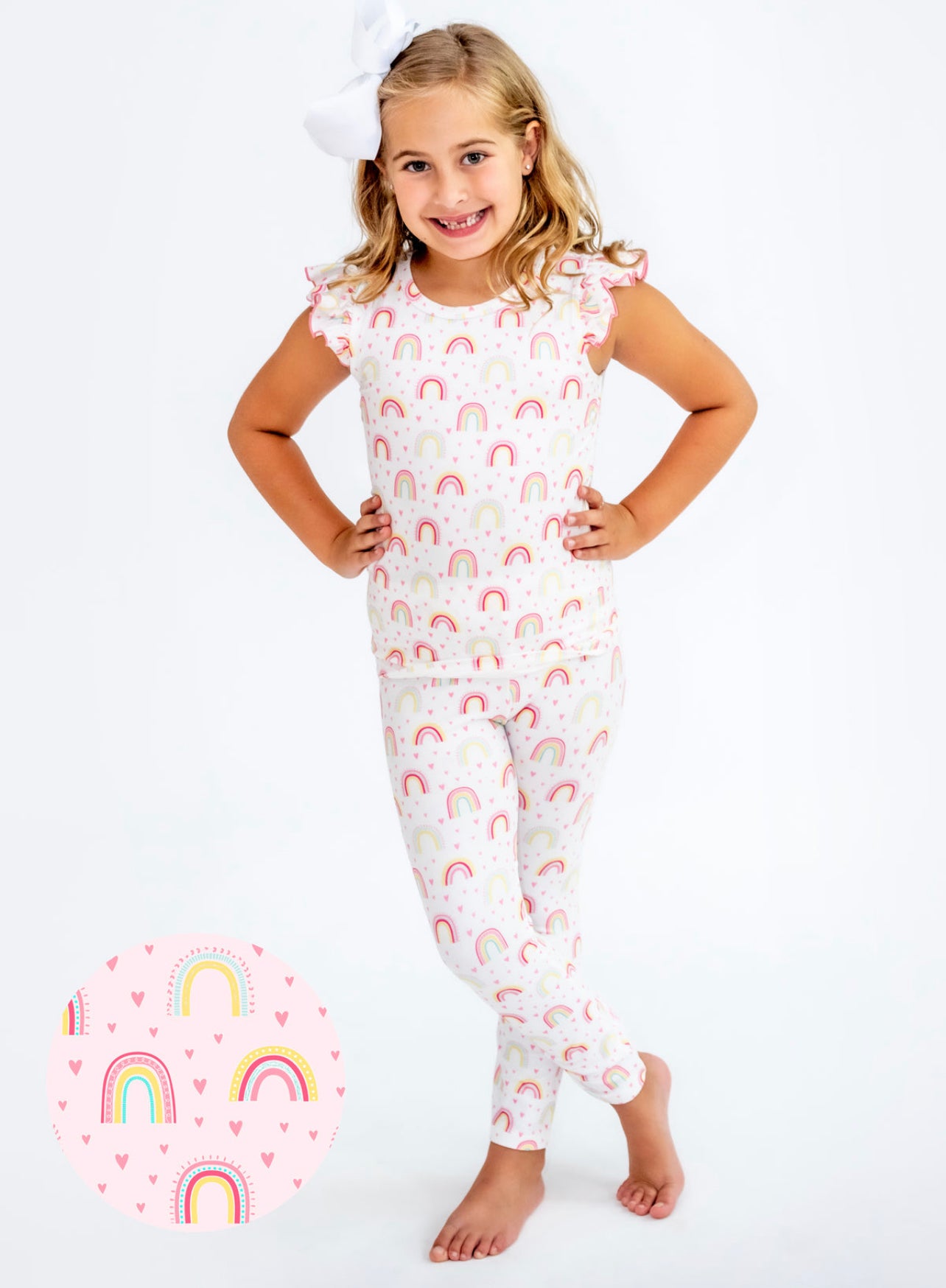 Love Pink Rainbow Cloud Soft Lounge Set